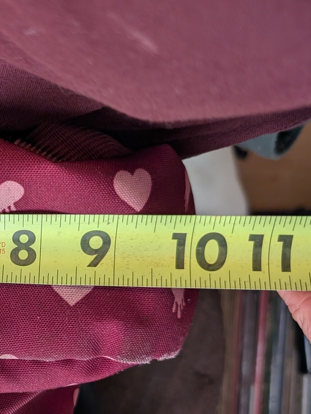 JanSport Kids' Burgundy Heart Print Mini Backpack Jansport Lifetime Warranty - Picture 9 of 10